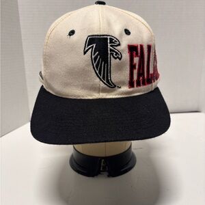 Vintage Atlanta Falcons Hat Cap Snap Back Mens NFL Football Apex One White